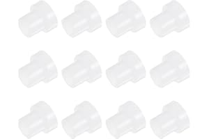 Kozelo 12pcs Nylon Flanged Sleeve Bearings [4mm Bore x 6mm OD x 8mm Length] Nylon Plastic Bushings for Shaft, White