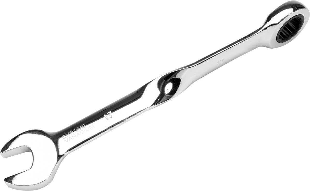 Yato YT-01879 Combination Ratchet Spanner, Twisted Construction, Size 17mm