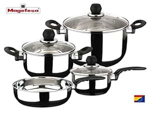 MAGEFESA PRACTIKA - Batería de Cocina 7 Piezas está Fabricada en Acero