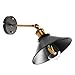 Lemonbest Modern Vintage Industrial Loft Metal Black Rustic Wall Sconce Light Retro Wall Lamp