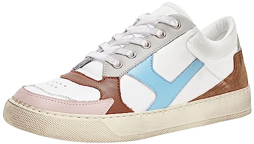 PANTOFOLA D’ORO 1886 Santiago, Scarpe da Ginnastica Donna, Bianco, Marrone zzurro, 37 EU