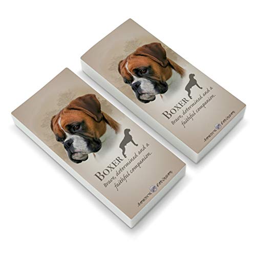 Boxer Dog Breed Eraser Set of 2