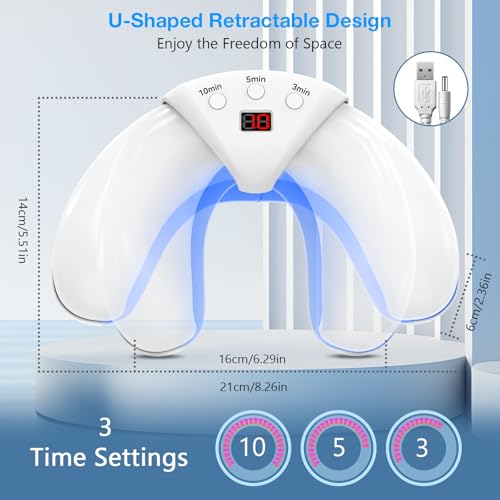 Suuprone Nail Fungus Laser Device, Anti-Fungal Nail Treatment for Toenails/Fingernails Extra Strong, Enhanced Antifungal Laser with 905nm Infrared Light + 470nm Blue Light-White