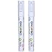 OnUpgo White Liquid Chalk Markers Pens 2-Pack 3mm Reversible Tip Chalk Pens with Erasable Ink, Great for Chalkboard, Jar Labels, Bistro, Blackboards Glass, Windows