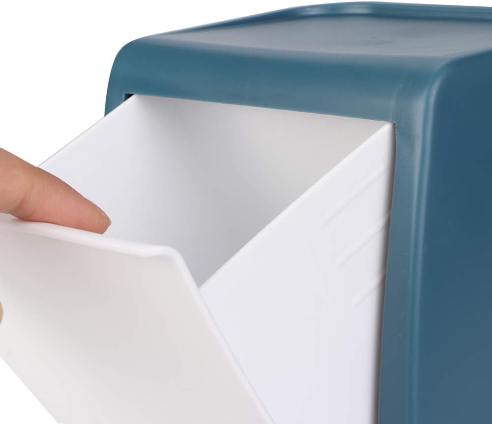 Azul Jeffergarden Contenedor de Basura Destop montado en la Pared Cubo