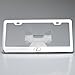 One Polish Lexus Logo Mirror Stainless Steel License Plate Frame Holder Front Or Rear Bracket Laser Engrave Steel Screw Cap