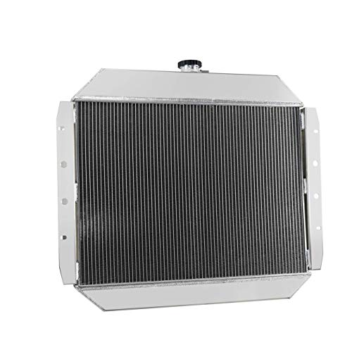 STAYCOO 52MM 3 Row Core Aluminum Radiator +2X12" Fan W/Shroud for Ford F100 F150 F250 F350 Bronco Pickup 1966-1979