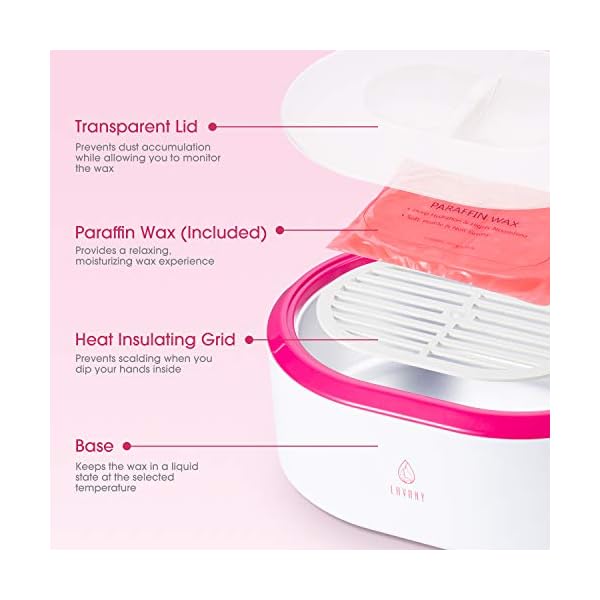 Paraffin-Wax-Machine-for-Hand-and-Feet-05-Hour-Fast-Wax-Meltdown-Paraffin-Bath-Paraffin-Wax-Warmer-Quick-Heating-Paraffin-Bath-Spa-for-Smooth-and-Soft-Skin-Red Paraffin Wax Machine for Hand and Feet, 0.5 Hour Fast Wax Meltdown Paraffin Bath Paraffin Wax Warmer Quick-Heating…