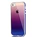 AIIYG DS(TM) iPhone 5 Case,5S Case,SE Case, Gradient Color Mirror Soft TPU Case with Shockproof PC Bumper for Apple iPhone 5S,5,SE (Purple)