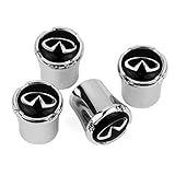 HEM HIGH-END MOTORSPORTS Chrome Valve Stem Caps for Infiniti Vehicles, Infiniti Logo, Made in USA