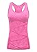 VANIS Women's Yoga Tank Tops Built in Bra Stretchy Activewear Tops Long Workout Shirts Racerback Quick Dry
