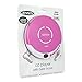 Jensen Limited Edition Pink Jensen Slim Personal CD Player System with LCD Display Bass Boost 60-Second Anti Skip CD-R/RW Compatible & Ear-Buds Gift Box