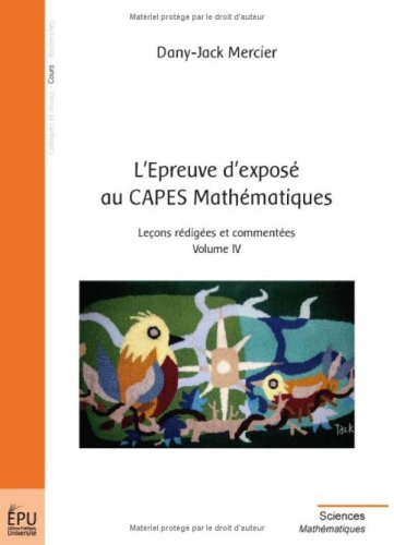 L' épreuve d'exposé au CAPES mathématiques