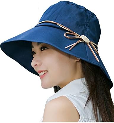 Sun hat for Women Beach Hat Wide Brim hat Foldable Bucket Cord UPF 50+