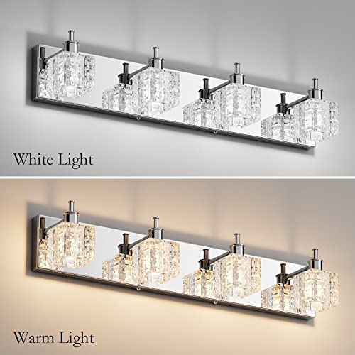 Ralbay Modern Vanity Light Fixtures 4 Lights LED Modern Vanity Light