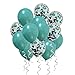 Metallic Teal Balloons Confetti Turquoise Balloons for Baby Shower Birthday Wedding Engagement Party Decorations