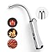 MALMES Candle Lighter USB Rechargeable Electric Arc Lighter Long with Flexible Neck 2in1 Foldable Windproof Flameless Pocket Lighter for BBQ Grill Firework Cupcake Fireplace Cigarette(Sliver)