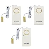 Topvico Flood Alarm Water Leak Sensor Detector 130dB Work Alone Home Security 3 Pack
