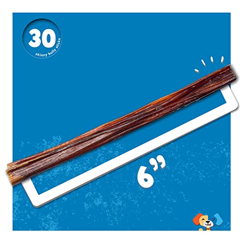Jack&Pup Skinny Bully Sticks 6 Inch Sheaths for Light Chewers, Single