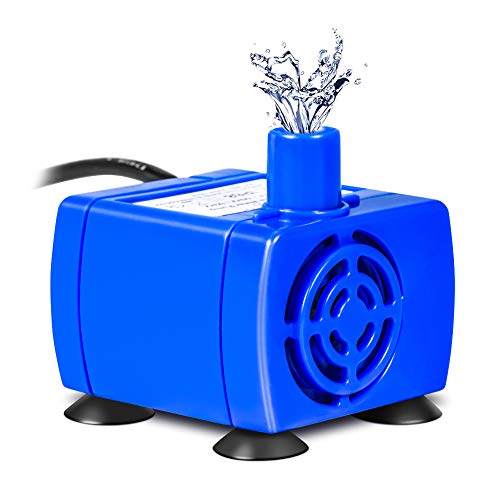 Pet Fountain Pump, Replacement Submersible Water Pump for Cat Fountain, 12V Powerful Super Silent Pet Fountain Water Pump with 1.8m Power Cable, Low Power Consumption for Most Flower Fountain