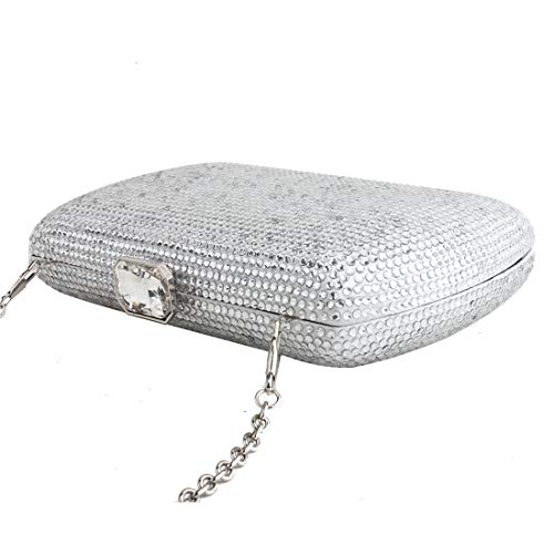 LETODE Sparkling Crystal Evening Clutches Women Evening Handbags Wedding Clutch Bag For Dance Party bag Clutches Purse (SILVER)