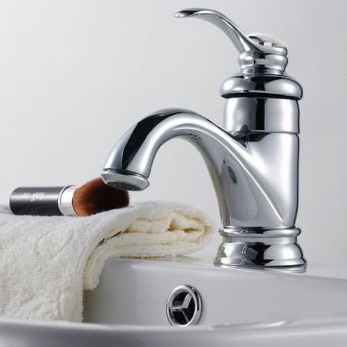 Wovier Waterfall Basin Mixer Tap, Single Handle Single Hole Bathroom Sink Faucet,Chrome Finish, Silver - Image 4