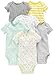 Simple Joys by Carter's Baby 6-Pack Short-Sleeve Bodysuit, Grey/Yellow, 12 Months
