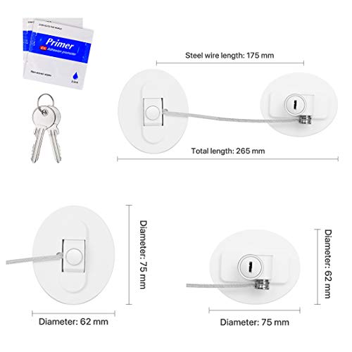 Refrigerator Lock, Child Proof Safety Locks, Super Strong Adhesive No