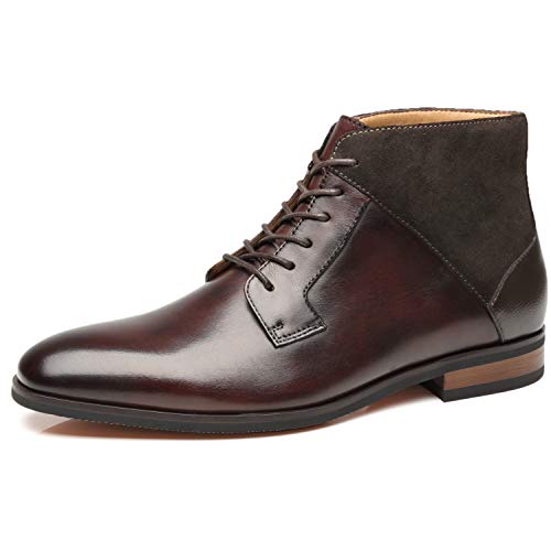 La Milano Mens Winter Chukka Suede Ankle Dress Boots Leather Lace up Oxford Classic Comfortable Boots