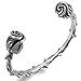 INBLUE Men,Women's Stainless Steel Bracelet Bangle Cuff Silver Tone Black