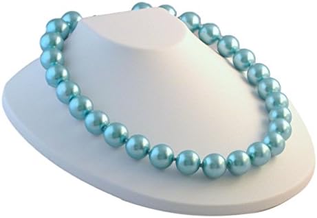 Blue 12mm Pearl Necklace Set Fashion Jewelry Boxed (Box#38)