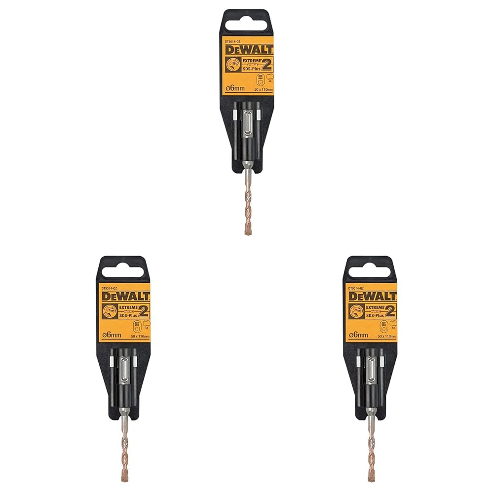 Dewalt DT9514QZ 6 x 110 mm Extreme 2 SDS Plus Drill Bit (Pack of 3) โ image 1