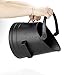 Mind Reader MASH-BLK Large Fire Place Ash Bucket, Pellet Bucket with Shovel, Black