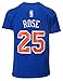 NBA New York Knicks Derrick Rose Boys 8-20 Road Blue Game Time Name & Number T-Shirt