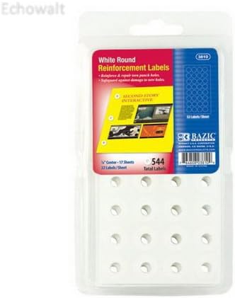 White Round Reinforcement Label (544/Pack) Case Pack 24 - Echowalt update