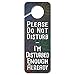 GRAPHICS & MORE Please Do Not Disturb I'm Disturbed Enough Already Plastic Door Knob Hanger Sign