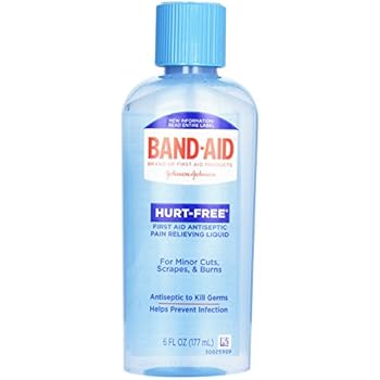 Amazon.com : Band-Aid Hurt Free Antiseptic Wash, 6 oz : Health ...