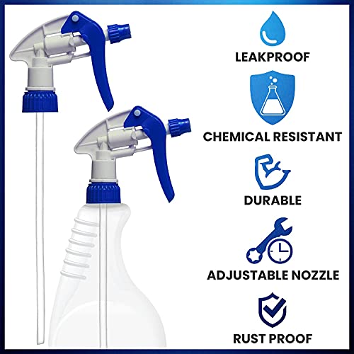 innovi Spray Bottle Nozzle [12 Pack] Replacement Trigger Sprayer With Adjustable Nozzles, Fits