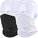 WTACTFUL 2 Pack Lightweight Neck Gaiter Neck Warmer Face Mask Windproof Anti-UV Protection Cover for Motorcycle Cycling Fishing Hunting Summer Outdoor Sports Suitable for Men Women Black and White