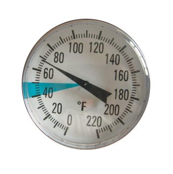 Stainless Steel Soil Thermometer by Smart Choice| 127mm Stem, Easy-to-Read 1.5” Dial Display, 0-220 Degrees Fahrenheit Range | Soil Temperature Thermometer for Ground, Compost, Garden Soil