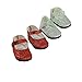 American Fashion World Red and Silver Glitter Mary Jane Shoes 2 pc. | Fits 14.5