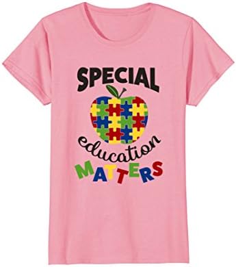 Womens Special Education Matters Best Price Autism Teacher TShirt Large Pink