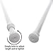 Danily 4 Pack Cupboard Bars Adjustable Spring Curtain Tension Rods 15.7 to 28 Inches, Comes with a Non Slip Shelf Liner
