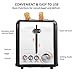 Vestaware 2 Slice Toaster, Extra Wide Slot Bread Bagel Toaster 2 Slice - Bagel/Defrost/Cancel Function, 6 Bread Shade Kitchen Toaster with Removable Crumb Tray for Bread Waffles, Stainless Steel