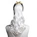 MapofBeauty 2 Pack Curly Ponytail Long Wavy Hair Fashion Hair Accessories (White)thumb 2