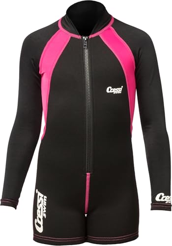 Cressi Shorty Long Sleeves Thermal Wetsuit - Black/Pink, X-Large