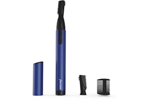 Funstant Upgraded Eyebrow Trimmer, Precision Facial Hair Trimmer for Men, Battery-Operated Electric Eyebrow Razor with Comb for Peach-Fuzz, No Pulling Sensation Painless