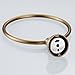 WINCASE Crystal Towel Ring, Black Hand Towel Holder, Bathroom Round Towel Hanger Racks Wall Mount (Antique Brass B)