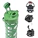Lifefactory 16-Ounce BPA-Free Glass Water Bottle with Flip Cap and Protective Silicone Sleeve, Grass Green
