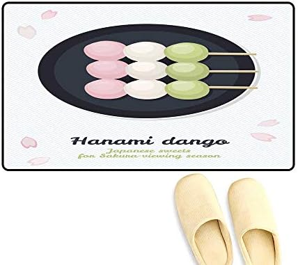 doormatHanami Dango Japanese Sweets for Sakura Season Outdoor Doormat 40x60cm